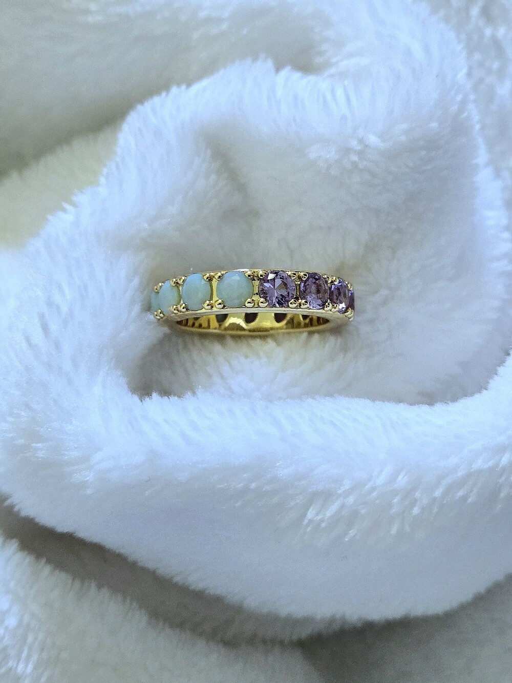 Kendra Scott (Retired) Gold💛 "Chandler" Band Ring💍 in Green💚 Lilac💜 Mix